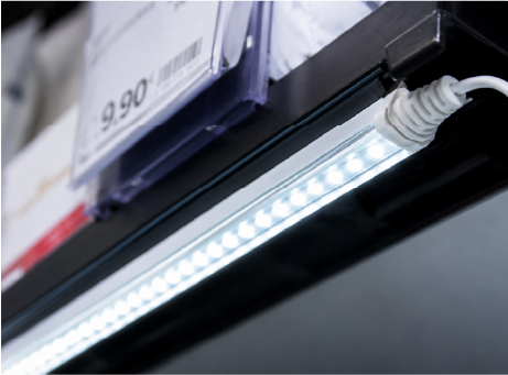 LED lighting for retail shelves