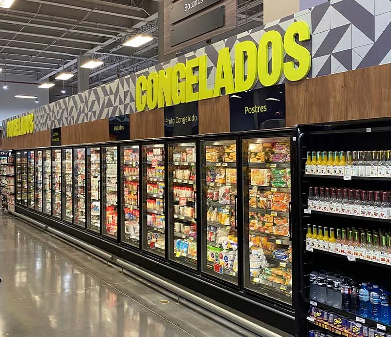 In-store signage and printed signage in the supermarket to improve visual communication